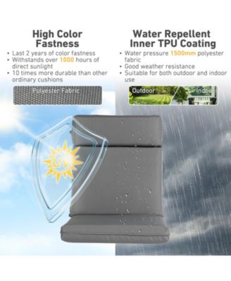 4Pcs Outdoor High Back Dining Chair Cushion Set - 21'' × 44''