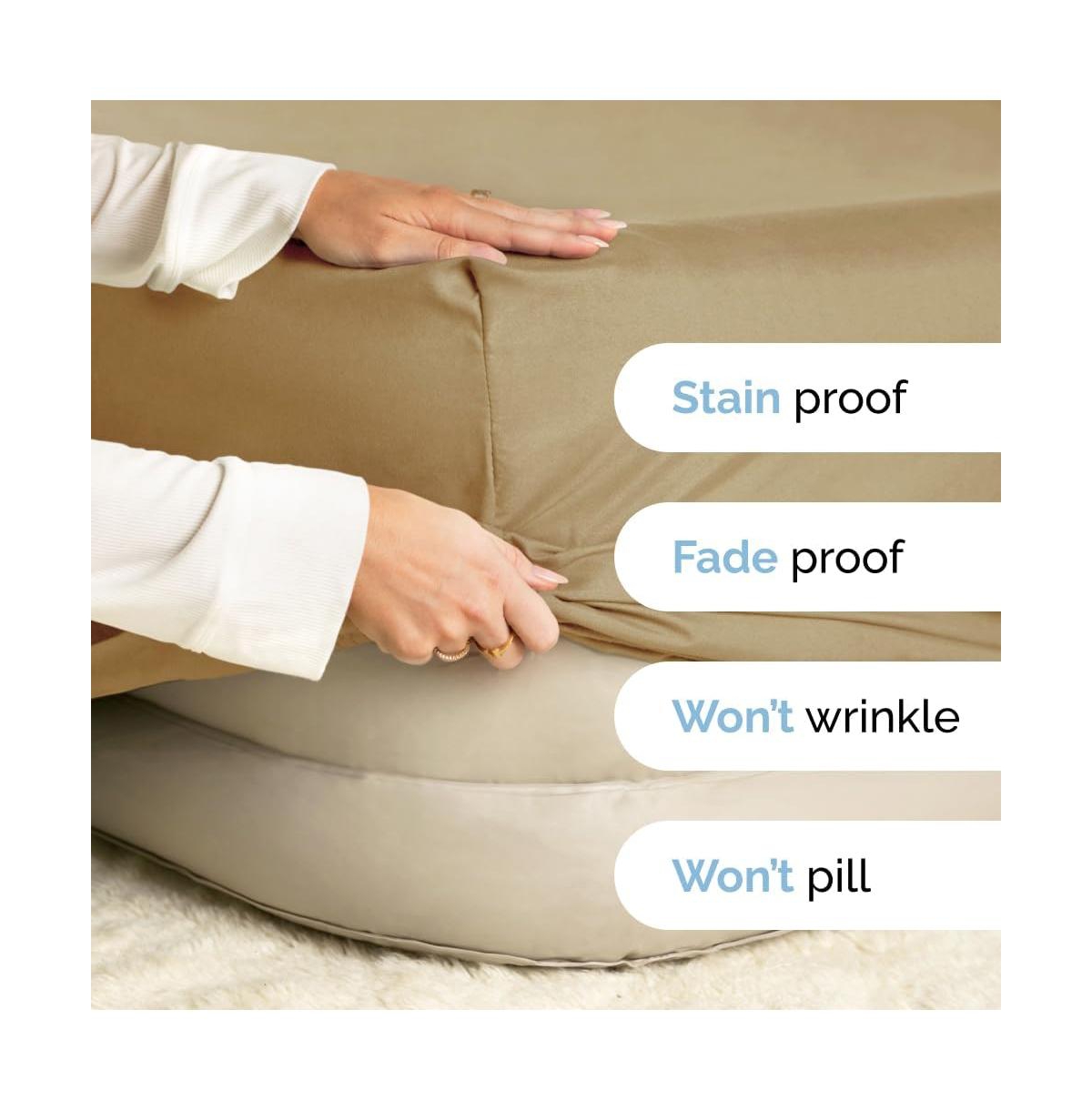 Cgk Unlimited Extra Deep Pocket 18 - 24 Inch Microfiber Fitted Sheet California King