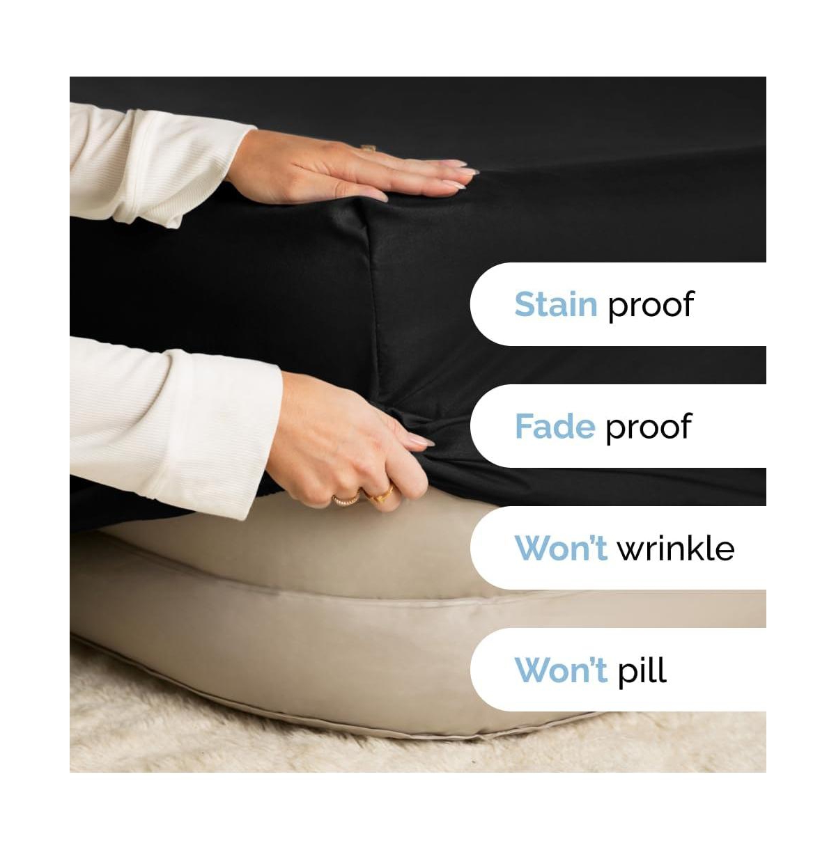 Cgk Unlimited Extra Deep Pocket 18 - 24 Inch Microfiber Fitted Sheet California King