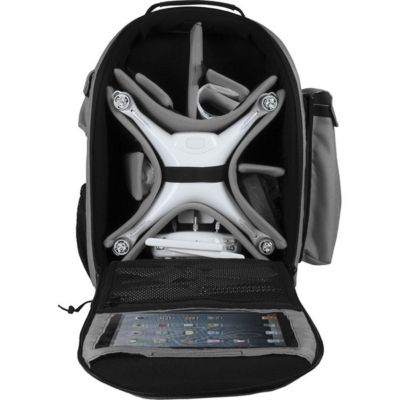 PortaBrace DJI Drone Backpack Back Pack Professional Video Equipment Case, Silver (BK-Phantom 4)