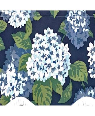 Hydrangea Ruffled Provance valance 3in Rod Pocket