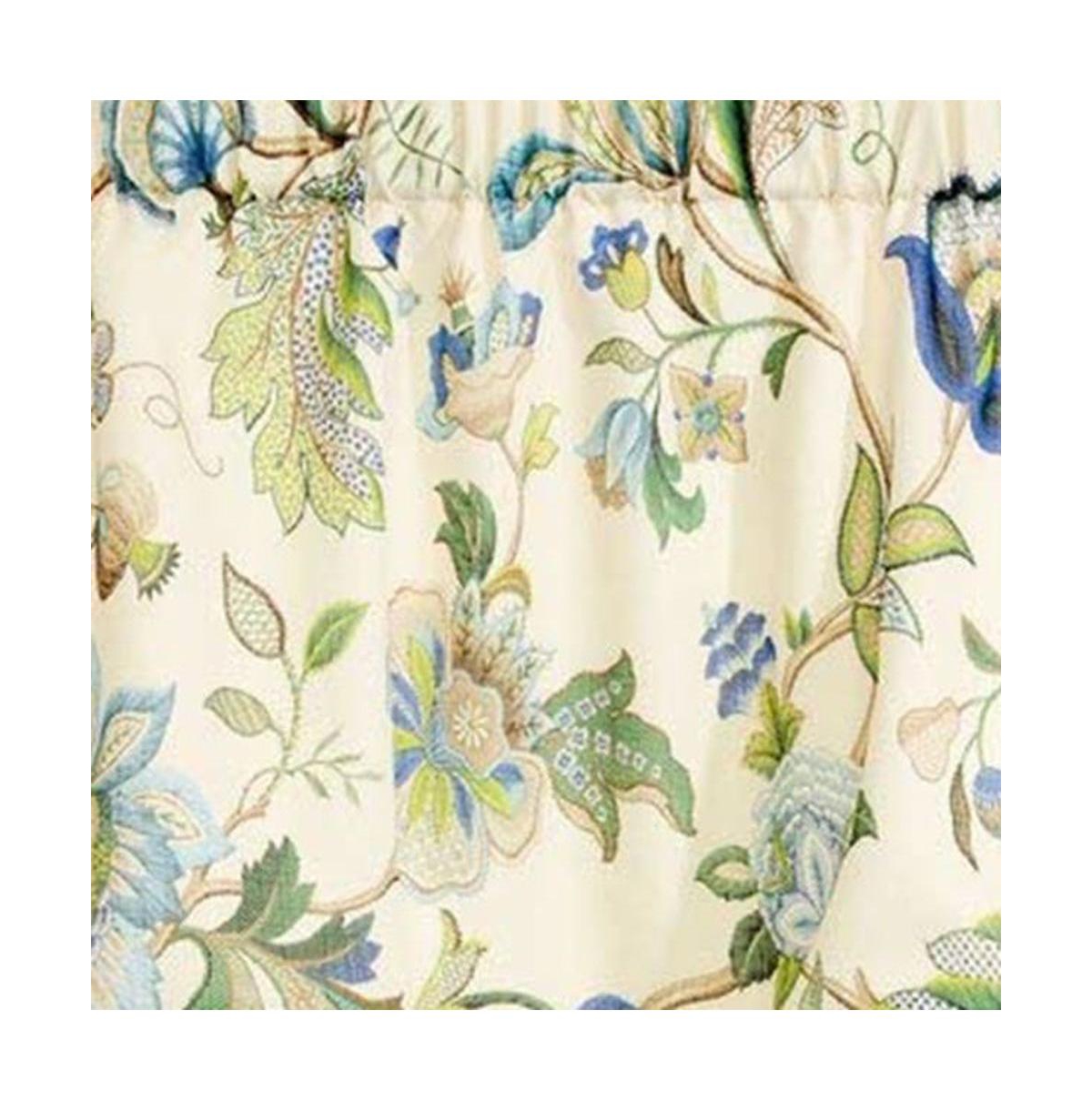 Ellis Curtain Brissac High Quality Room Darkening Natural Color Lined Scallop Window Valance - 70 x 17