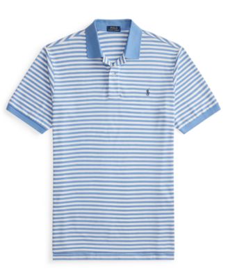 Men's Big & Tall Striped Mesh Polo Shirt
