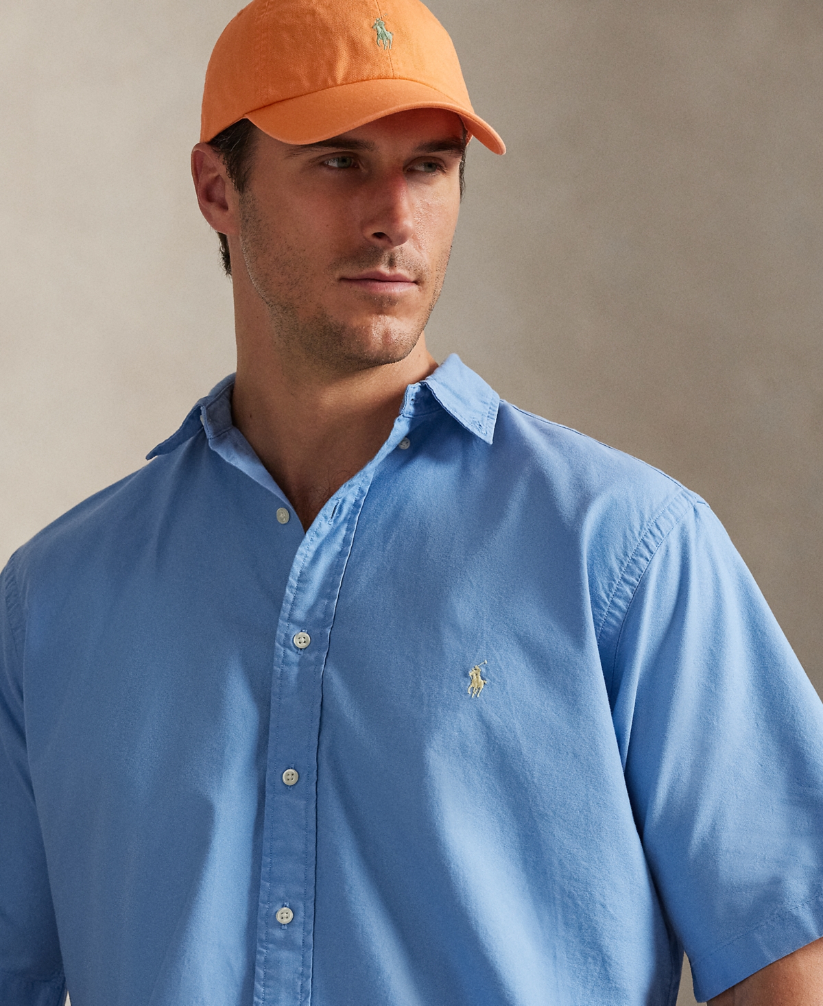 Polo Ralph Lauren Men's Big & Tall Garment-dyed Oxford Shirt In Blue