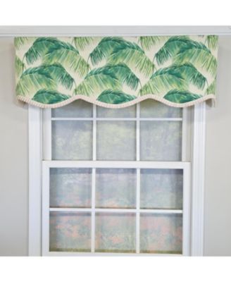 100% Cotton Tortola Provance Fully lined Windows Rod Pocket Valance 50" x 15" Green