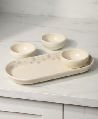Linen Snowflakes 4-Piece Condiment Set, Exclusively at Macy's