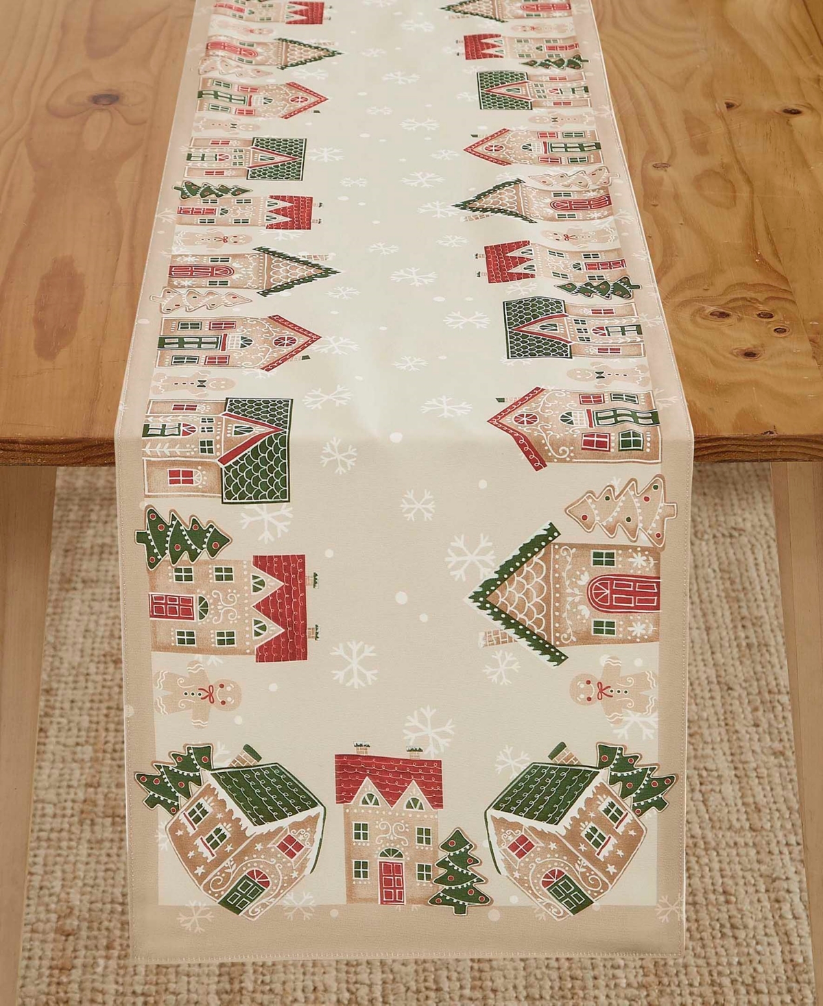 Avanti Gingerbread Village 72" Table Runner