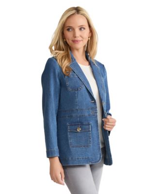 Petite 2 Button Collared Jacket