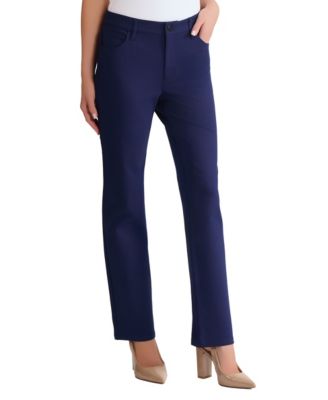 Petite Fly Front Lexington Straight Pants