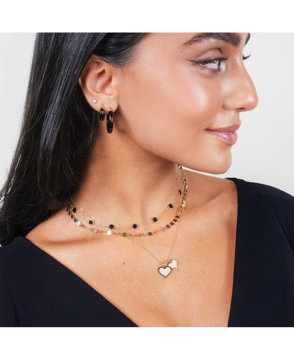 The Lovery Pink Pearl Heart Charm 14K Gold 14 millimeter