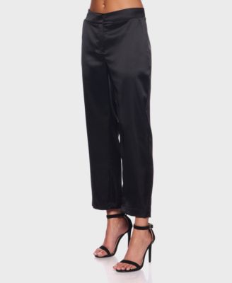 Juniors' Bridal Satin Straight Leg Pants