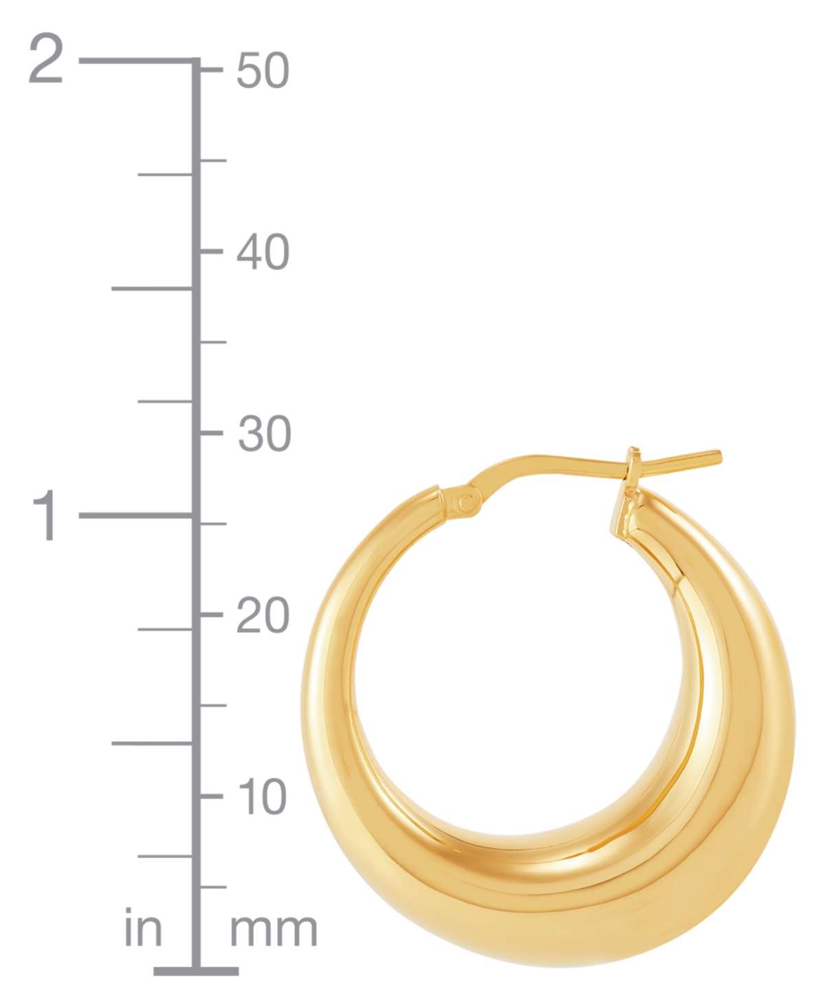 Macy's Electroform Hoop Earrings In 18k Yellow Gold In Gold
