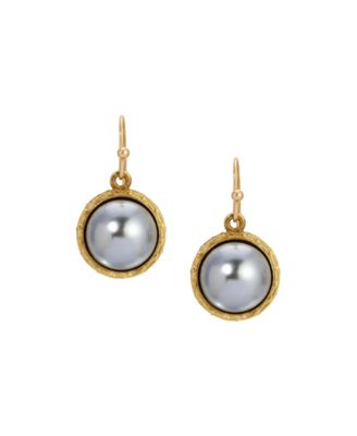 Round Color Stone Wire Earrings