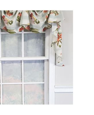 Luxurious Modern Design Garden Pallet Victory Swag 3-Scoop Window Valance 50" x 25" Robins Egg