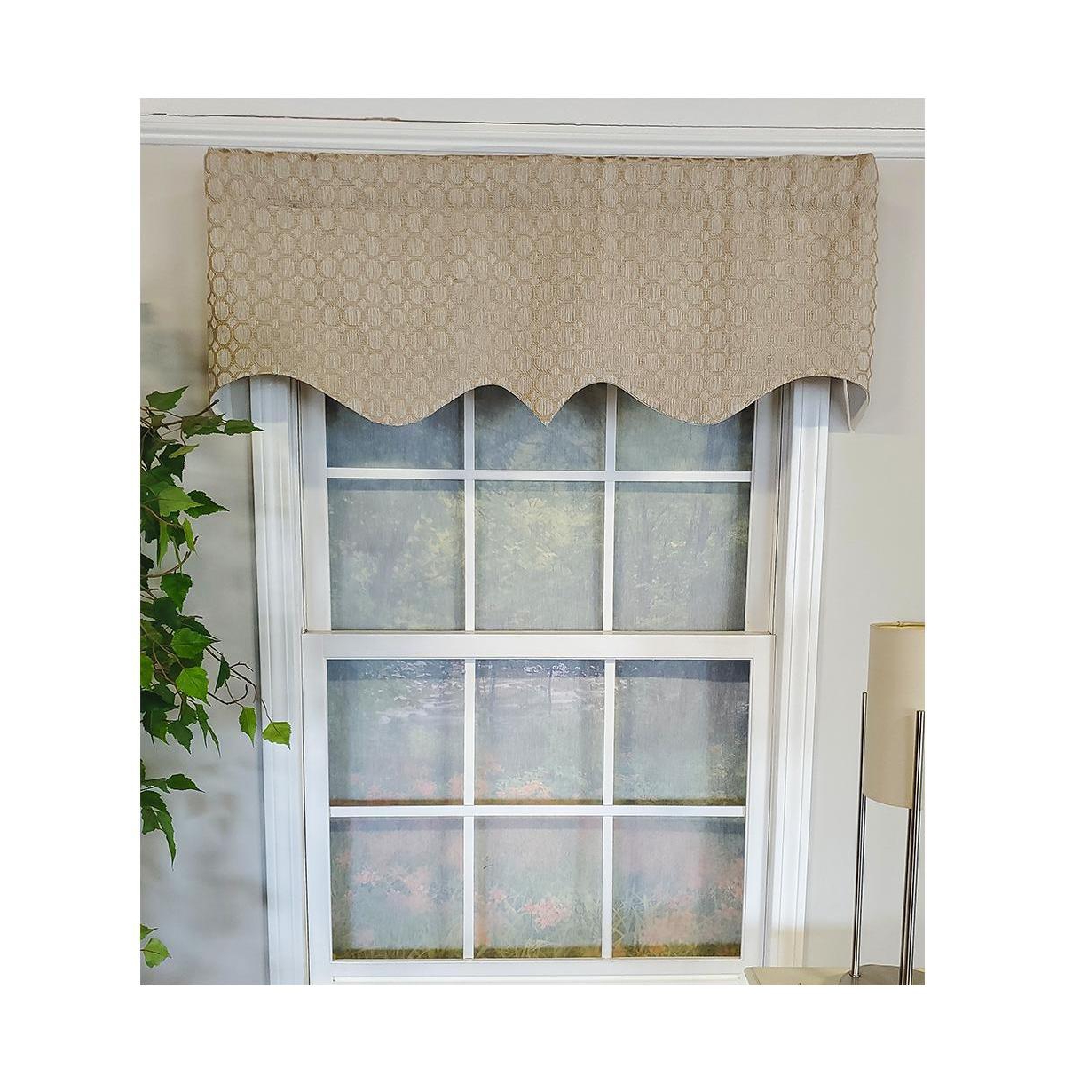 Rlf Home Oliver Regal 3" Rod Pocket Lining Luxurious and Elegant Window Treatment Valance 50" x 17" Taupe