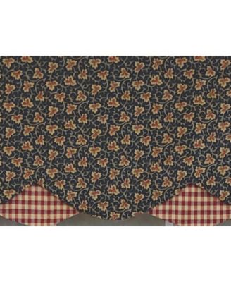 3" Rod Pocket High Quality Fabric Andover Petticoat Valance for Windows 50" x 15" Navy