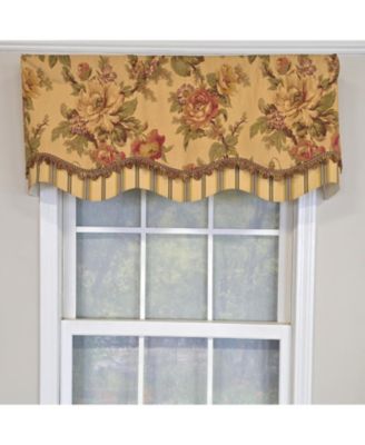 100% Cotton Dewsbury Glory Fully lined Windows Rod Pocket Valance 50" x 16" Beige