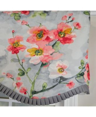 100% Cotton Prosperity Provance  Fully lined Windows Rod Pocket Valance 50" x 15"  Gray