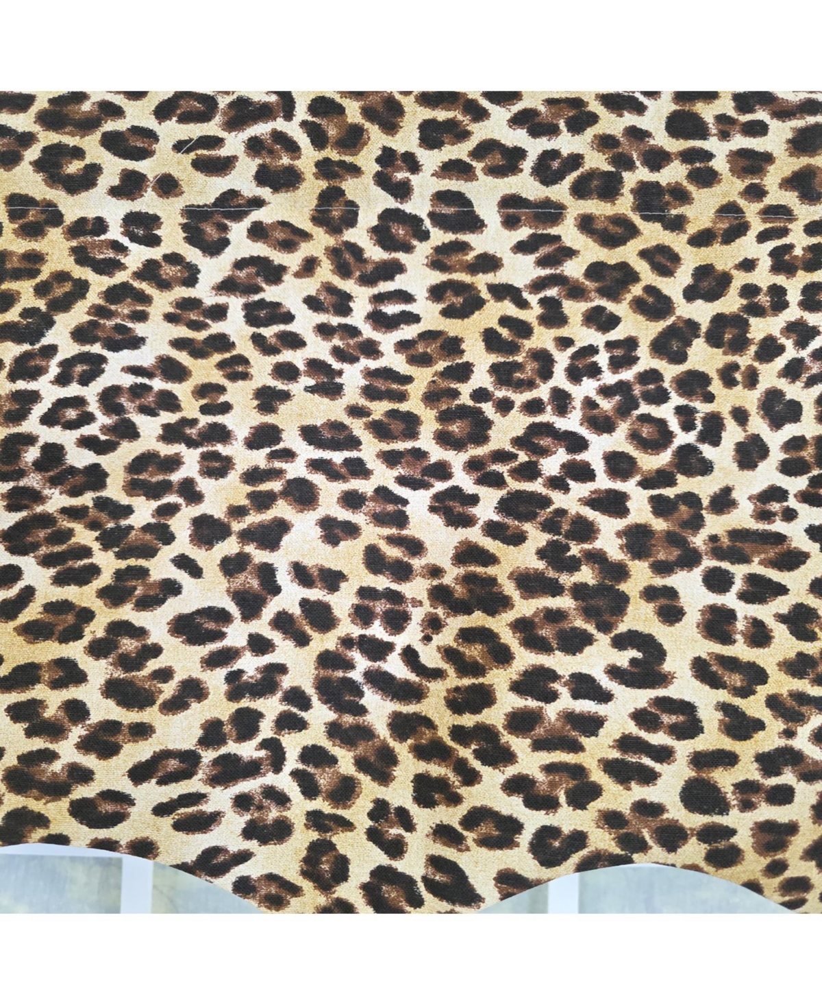 Rlf Home 100% Cotton Cheetah Regal Fully lined Windows Rod Pocket Valance 50" x 17" Yellow