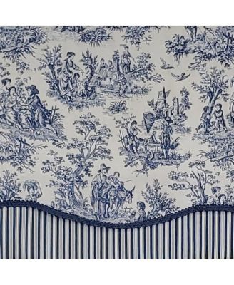 Waverly Glory 3" Rod Pocket Lining Luxurious and Elegant Window Treatment Valance 50" x 16" Blue