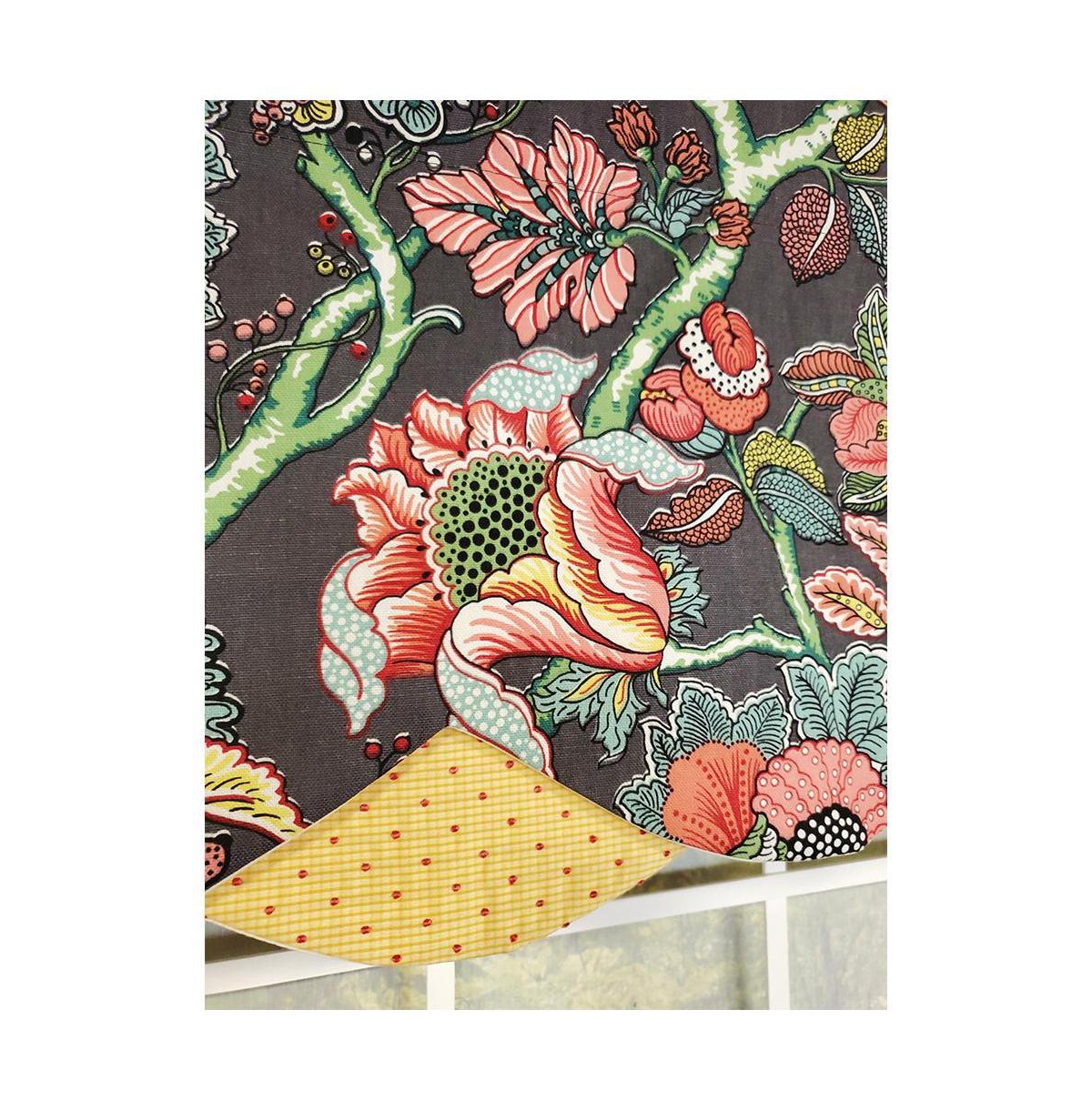 Rlf Home Zoe Petticoat 3" Rod Pocket Lining Luxurious and Elegant Window Treatment Valance 50" x 15" Black