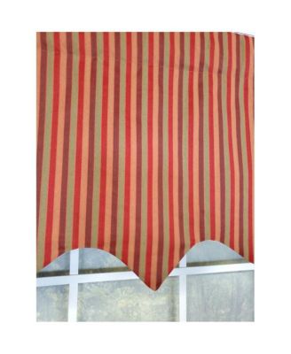 Roman Stripe Regal 3" Rod Pocket Lining Luxurious and Elegant Window Treatment Valance 50" x 17" Orange