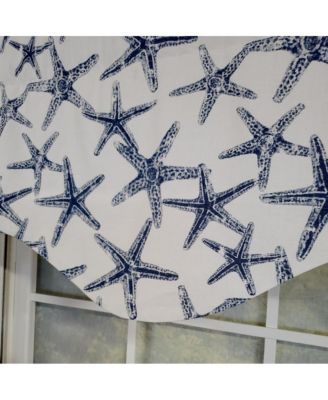 Sea Friends Cornice 3" Rod Pocket Lining Luxurious and Elegant Window Treatment Valance 50" x 17" Navy