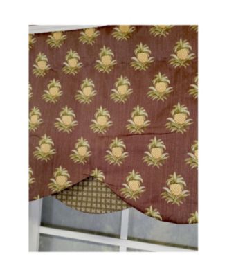 3" Rod Pocket High Quality Fabric Cherry Vine D-Regal Valance for Windows 50" x 17" Rose