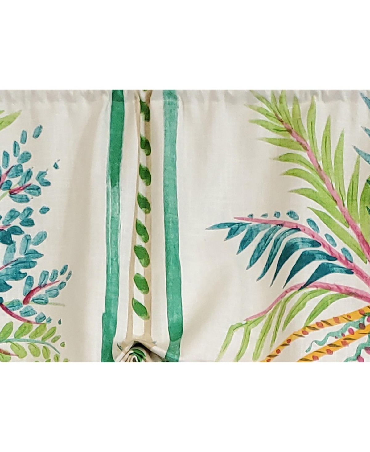 Rlf Home 3" Rod Pocket High Quality Fabric Felicity Stationary Balloon Valance for Windows 50" x 23" Multi