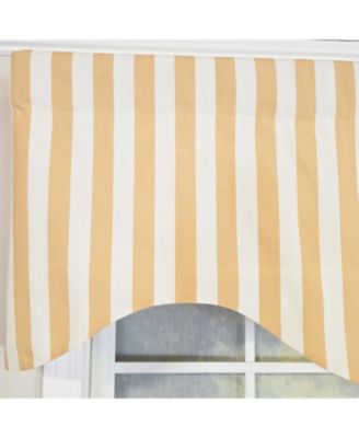 Playa Stripe Cornice Traditional Valance Tan 100% Cotton Lined 50" x 17"  Tan