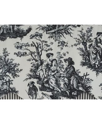 3" Rod Pocket High Quality Fabric Glory Days Petticoat Valance for Windows 50" x 15" Black