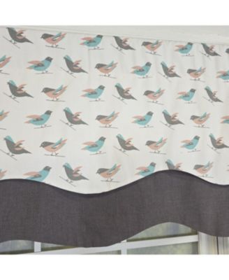 100% Cotton Avain Glory  Fully lined Windows Rod Pocket Valance 50" x 16"  Gray