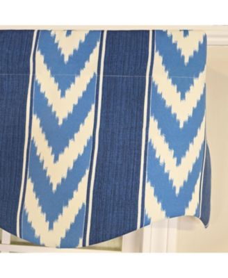 100% Cotton Sonar Provance  Fully lined Windows Rod Pocket Valance 50" x 15"  Blue