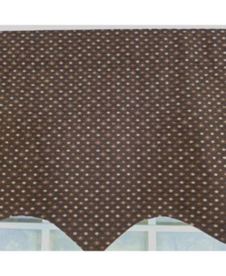 100% Cotton Metz Regal  Fully lined Windows Rod Pocket Valance 50" x 17"  Brown