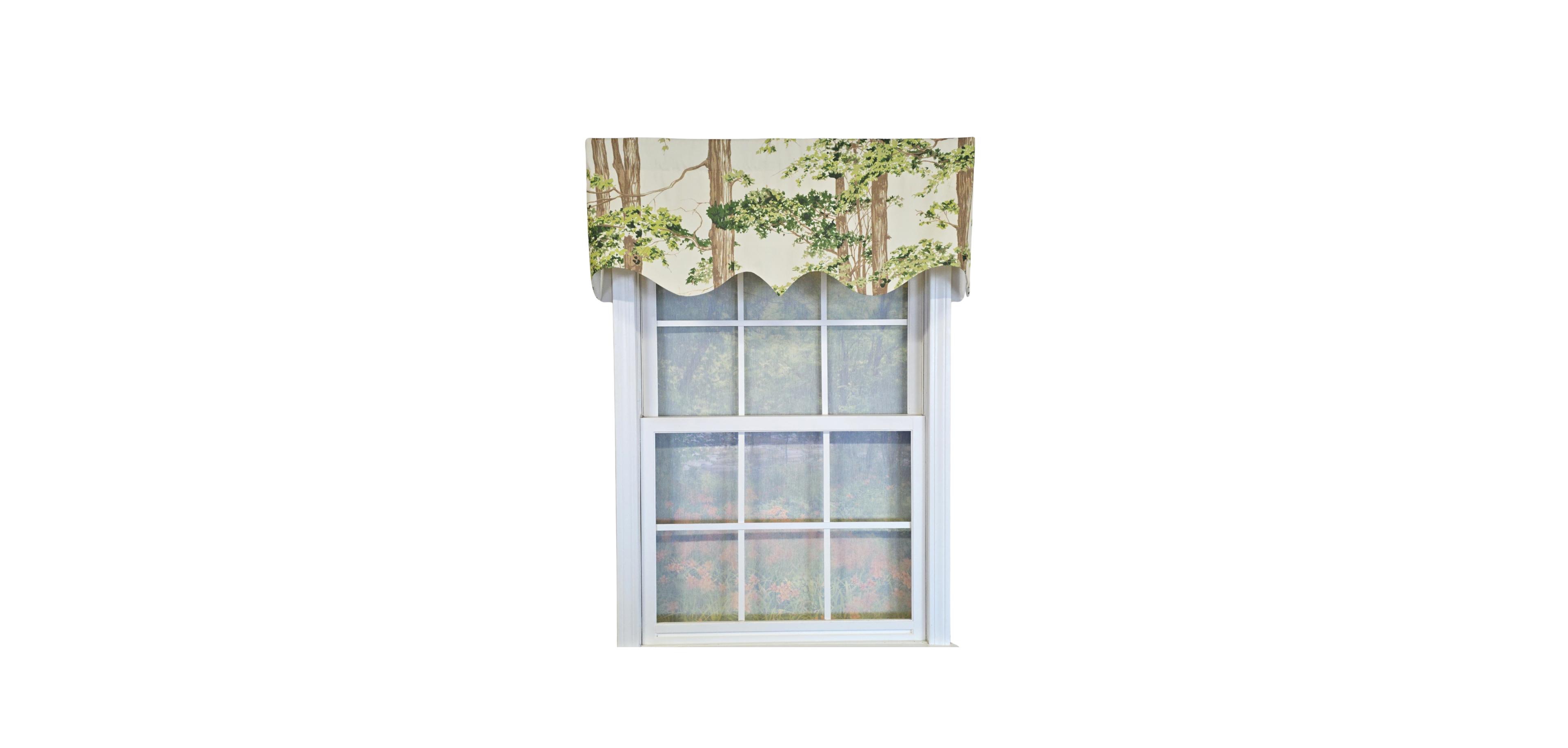Rlf Home 100% Cotton Canopy Regal Fully lined Windows Rod Pocket Valance 50" x 17"