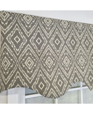 100% Cotton Corsica Regal  Fully lined Windows Rod Pocket Valance 50" x 17"  Gray