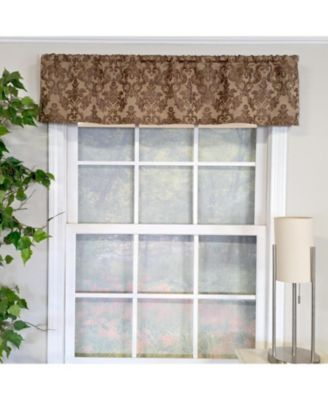 100% Cotton Marruecos Tailored  Unlined Windows Rod Pocket Valance 51" x 12"  Brown