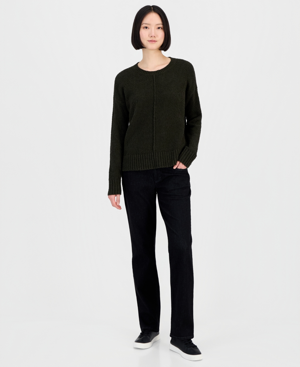 Eileen Fisher Women's Long-Sleeve Crewneck Sweater