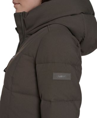 Women's Stand Collar Hooded Puffer Coat