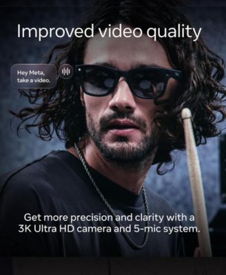 Unisex AI Glasses, Meta Low Bridge Fit Headliner RW4013F - GEN 2