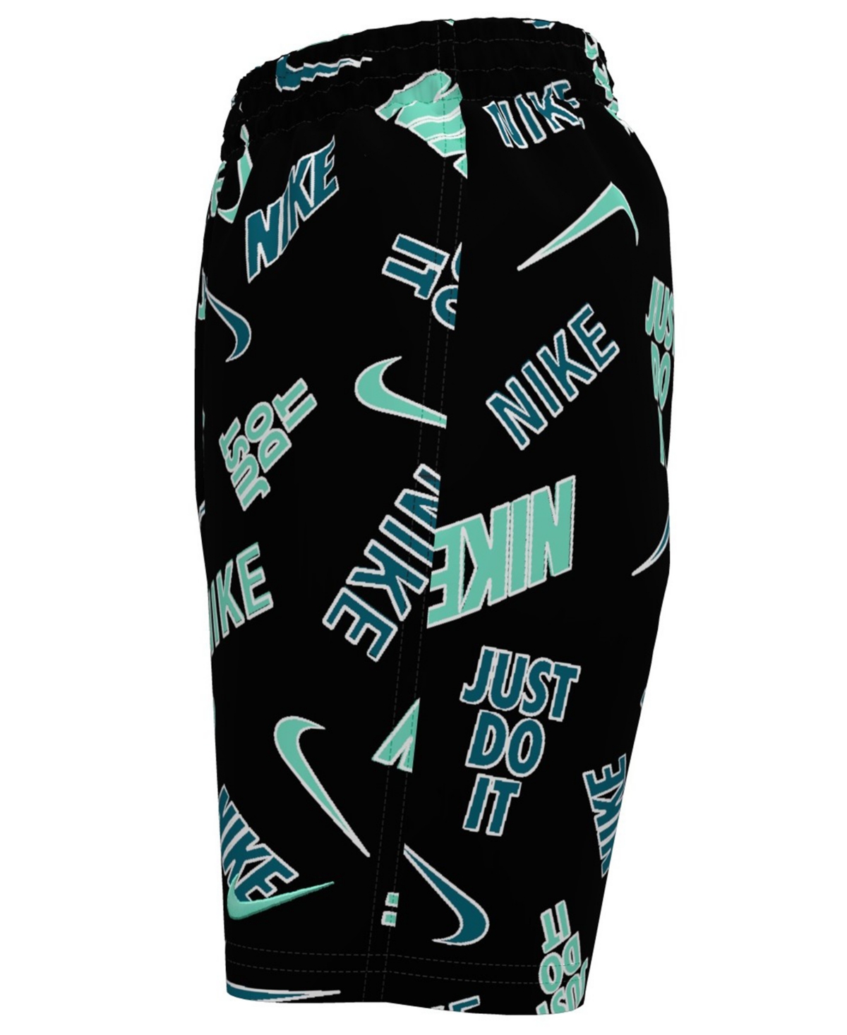 Nike Boys 8-20 Outline 7 Volley Logo Print Swim Trunks