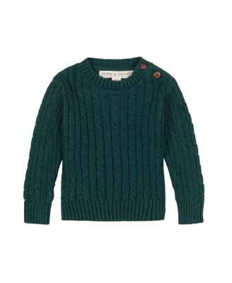 Baby Boys Hope and Henry Organic Cable Crewneck Pullover Sweater