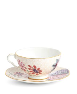 Peach Cuckoo Teacup and Saucer