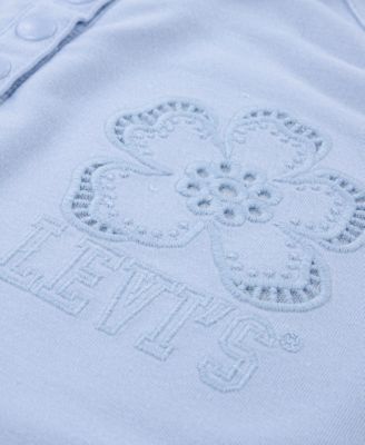 Girls' 7-16 Voluminous Long-Sleeve Shirt Collar Top