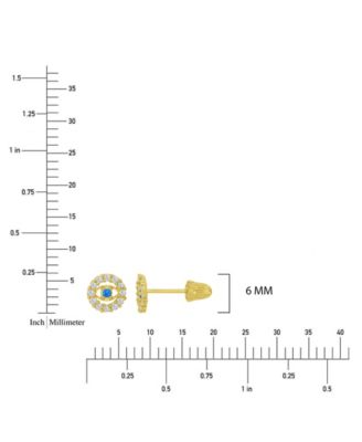 Pave Evil Eye Stud Earrings