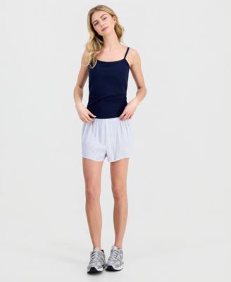 Juniors' Elastic-Waist Shorts