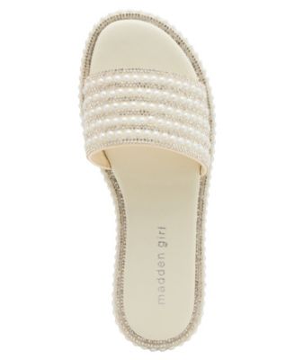 Addiie Rhinestone Platform Slide Sandals