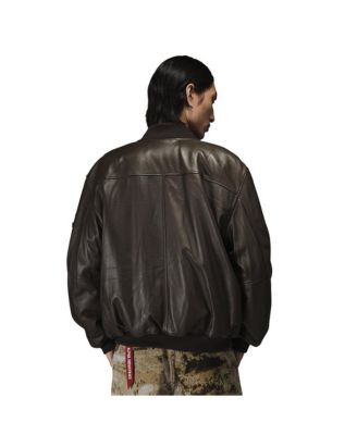 Alpha Industries Men's Leather Ma-1 Flight Jacket - Macy's