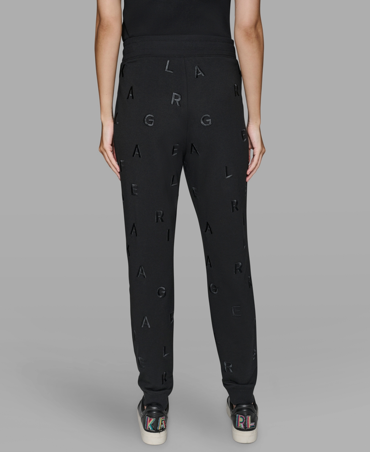 Karl Lagerfeld Paris Women's Logo Detail Pull on Joggers