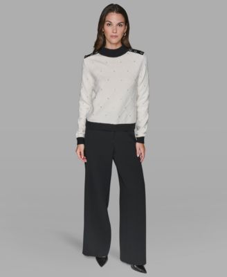 Women's Mock Neck Long Sleeve Sweater